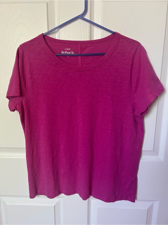Tops - J. Crew Pink/Magenta Short Sleeve Casual Girlfriend Tee Shirt Size Large